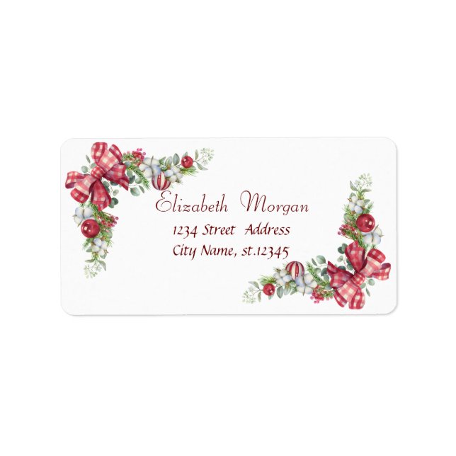 Etiqueta Bolas de Natal, Feriado de Arco (Frente)