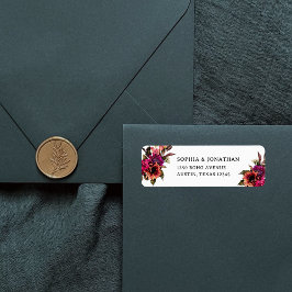 Etiqueta Bold Floral | Casamento Dramático e Elegante