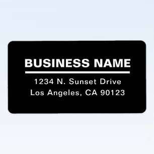 Etiqueta Bold Modern Business Name Modelo B&W