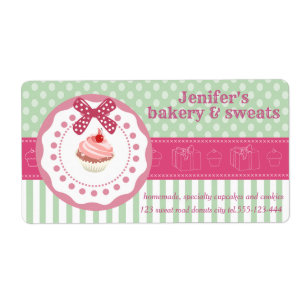Etiqueta bolinhas de cupcakes e cookies Vintage