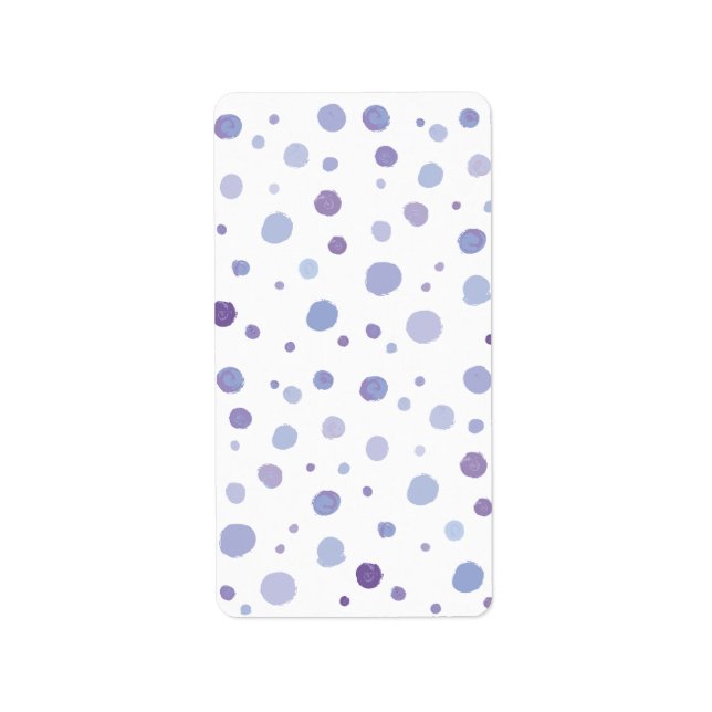 Etiqueta bolinhas pintadas à mão (Frente)