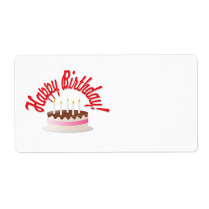 Etiqueta Bolo de aniversário