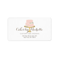Bolo rosa elegante com decoração de bolos florais