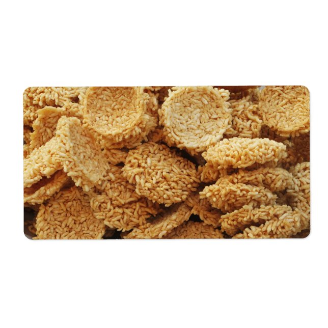 Etiqueta Bolos de arroz encharcados ~ Comidas de doçarias a (Frente)