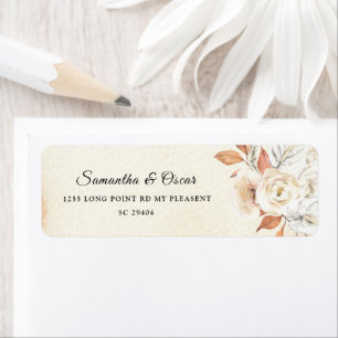 Etiqueta Bombas de outono e Flores Russas 