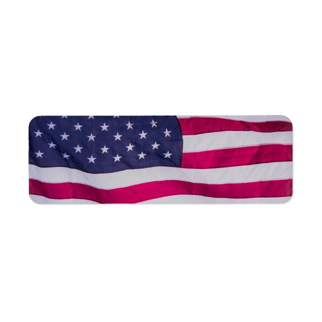 Etiqueta boné da bandeira americana (Frente)