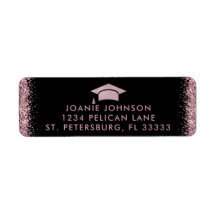 Boné de graduação, cor-de-rosa Dourado e mofo