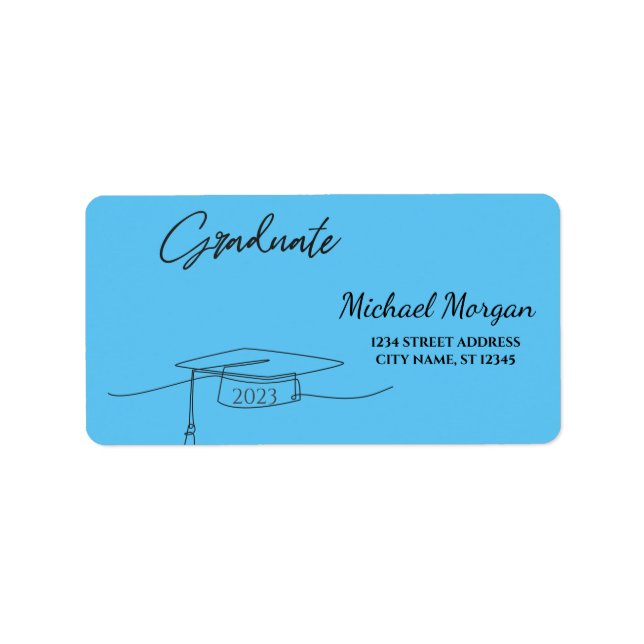 Etiqueta Boné preto azul (Frente)