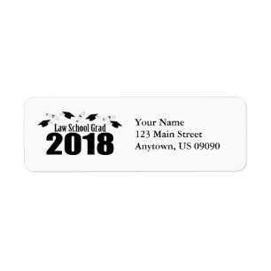 Etiqueta Bonés do formando 2018 da escola de direito e