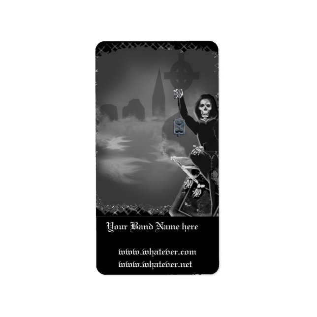 Etiqueta boneyard halloween (Frente)