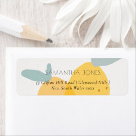 Etiqueta Bonita Diversão Amarelo-limão frutado Citrus Brigh