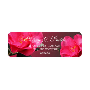Etiqueta Bonito cor-de-rosa flores personalizadas