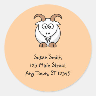 Etiqueta bonito da cabra