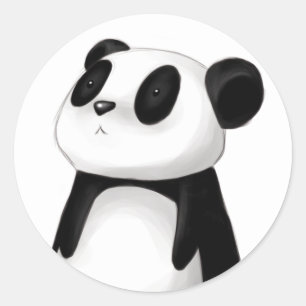 Etiqueta bonito da panda