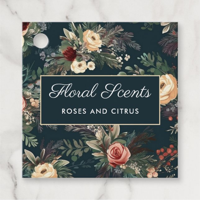 Etiqueta bonito de travamento da Vela Floral com l (Frente)