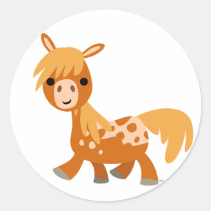 Etiqueta bonito do pônei do Appaloosa dos desenho