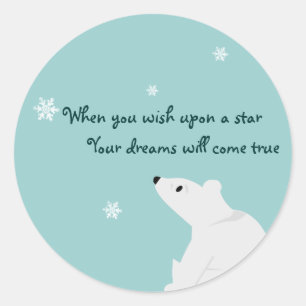 Etiqueta bonito do urso polar - customizável