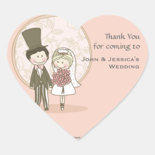 Etiqueta bonito dos noivos/etiqueta de endereço d