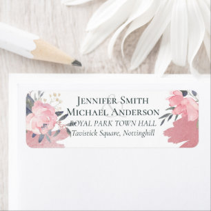 Etiqueta Bonito Girly Rosegold Floral Glam Wedding
