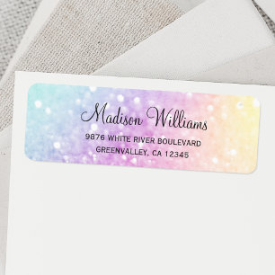Etiqueta Bonito Holographic Glitter Girly Glamorosa