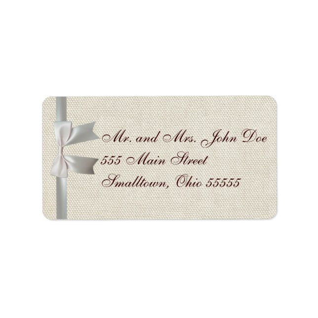 Etiqueta Bonito Linen White Lace Antique de Casamento  (Frente)