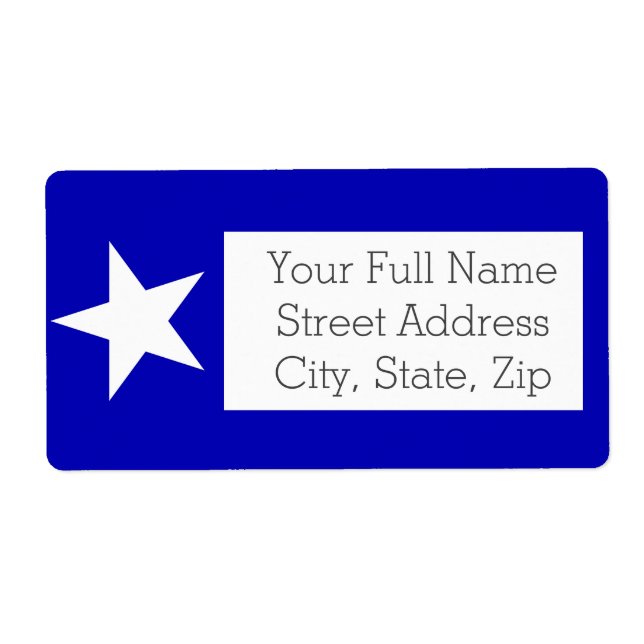 Etiqueta Bonnie Blue Flag (Frente)