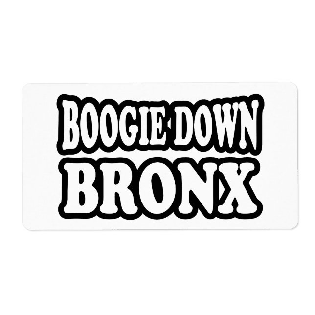 Etiqueta Boogie Down Bronx, Nova Iorque (Frente)