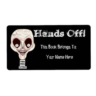 Etiqueta Bookplate Ghoulish do crânio