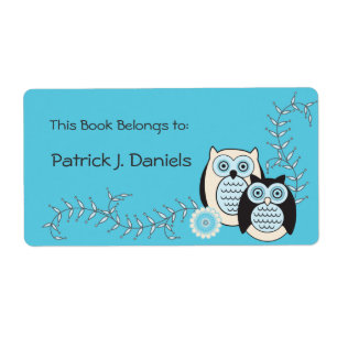 Etiqueta Bookplates das corujas do inverno