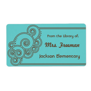 Etiqueta Bookplates de encantamento dos redemoinhos de