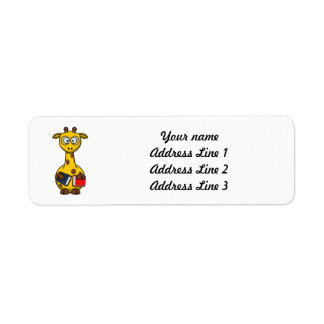 Etiqueta Bookworm Giraffe Art