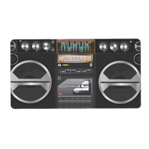 Etiqueta Boombox Ghetto Blaster
