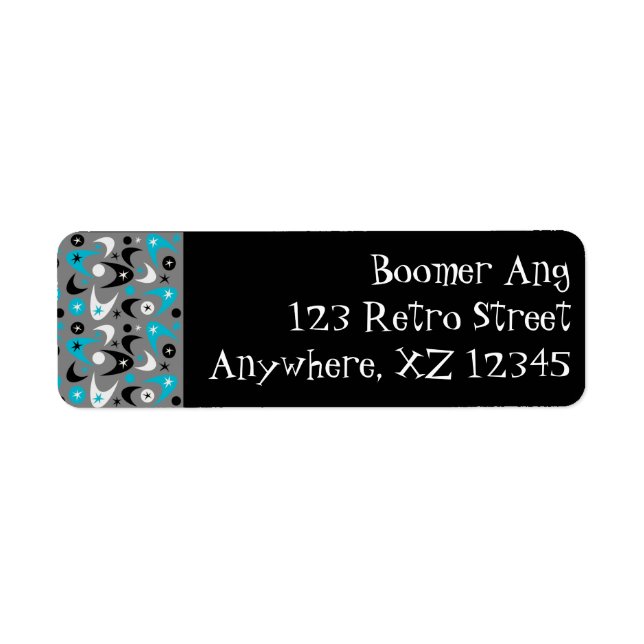 Etiqueta Boomerangs Retro (Frente)