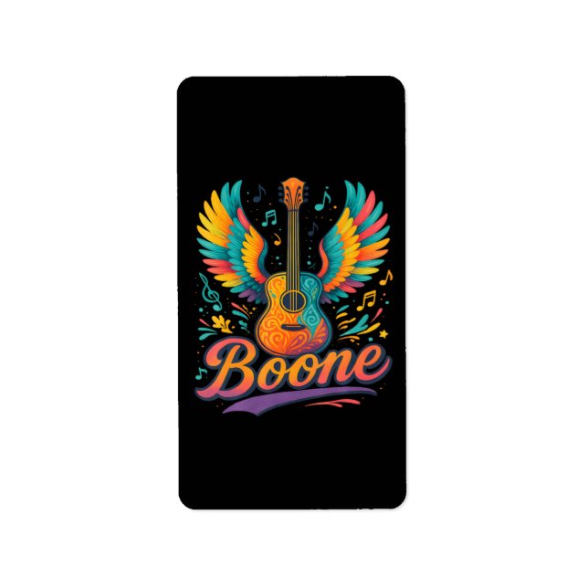 Etiqueta Boone Guitar (Frente)