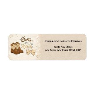 Etiqueta Boots and Bows Return Address Label