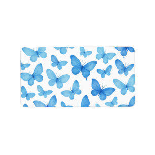 Etiqueta Borboleta Azul
