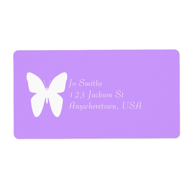 Etiqueta Borboleta branca (Frente)