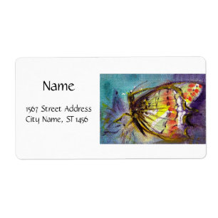 Etiqueta BORBOLETA MÁGICA no branco AZUL