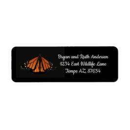 Etiqueta Borboleta Monarca na chave de Laranja