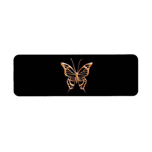 Etiqueta Borboleta ouro (Frente)