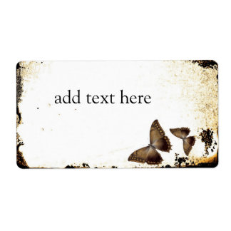 Etiqueta Borboletas Vintage