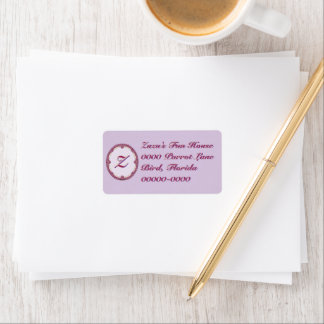 Etiqueta Borda Chique Roxo/Rosa E Creme Personalizar