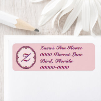 Etiqueta Borda Chique Roxo/Rosa E Creme Personalizar