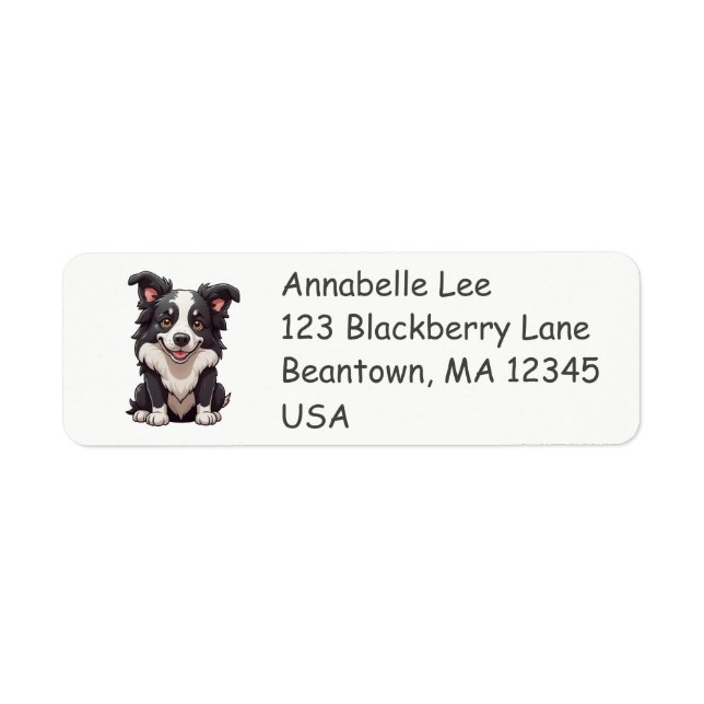 Etiqueta Border Collie Fofo (Frente)