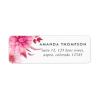 Borgonha e Blush Watercolor Floral