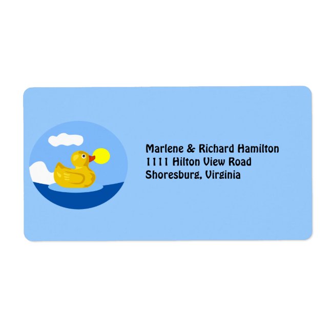 Etiqueta Borracha Ducky vai para uma Natação (Frente)