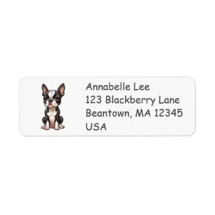 Etiqueta Boston Bull Terrier Puppy