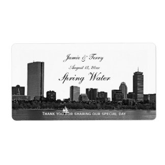 Etiqueta Boston Skyline Encheu H #2 Garrafa de Água