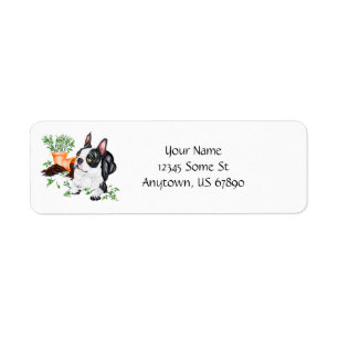 Etiqueta Boston Terrier Naughty Pup Labels