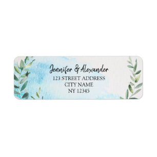 Etiqueta Botânica Aquarela Folhas de oliveira Casamento Rús